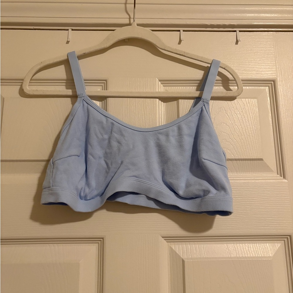 Auden Pastel Blue Ribbed Bralette